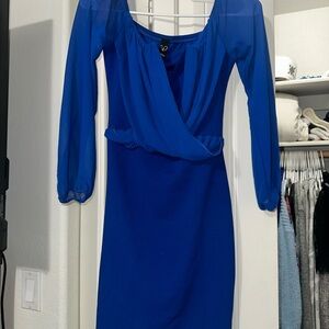 Windsor Royal Blue Long Sleeve Dress